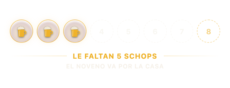 Franja de la tarjeta con tres sellos de schop de ocho
